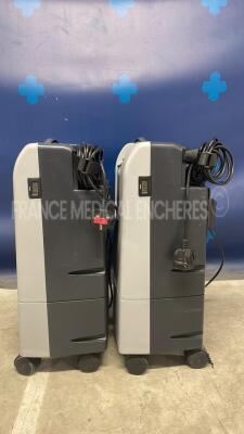 Lot of 2 Nidek Oxygen Concentrators Nuvo Lite 3 Mark 5 (Both power up) - 2