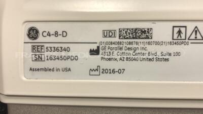 GE Probe C4-8-D - YOM 07/2016 - in excellent condition - tested and functional - 5