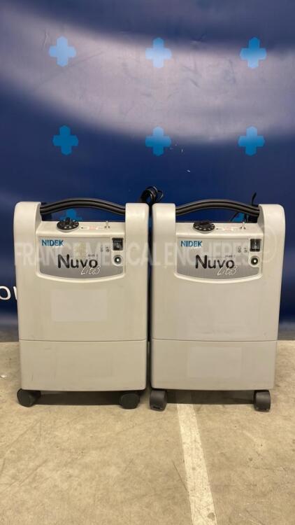 Lot of 2 Nidek Oxygen Concentrators Nuvo Lite 3 Mark 5 (Both power up)