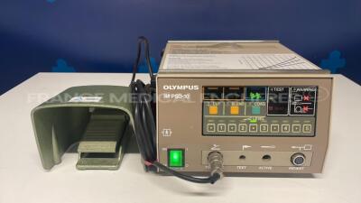 Olympus Electrosurgical Unit PSD-10 w/ footswitch - no power cable (Powers up)