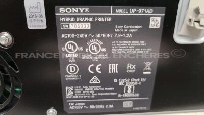 Lot of Sony Color Video Printer UP-21MD and Sony Hybrid Graphic Printer UP-971AD no power cables (Both power up ) - 5