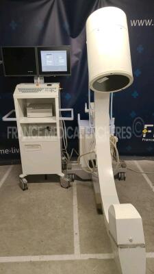 Siemens C-Arm Siremobile Compact L - YOM 2009 - compact size - high image quality - single key operation - dual mode 9/6 with digistore 100 and laser targeting - converter control frequency 15 kHz to 30 kHz - fluoroscopy 0.2 mA to 8.9 mA - digital radiogr