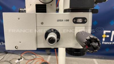 Leica Microscope M690 Including Dual Binoculars 10x21 and 10x21 - ML53 stand w/ Leica Footswitch (Powers u - 7
