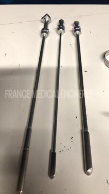Lot of Olympus Visual Obturator A2131 and 5 Olympus Cystoscopes Sheath A3545 / A3537 / A3528 / A3535 / A3532 and Olympus Cystoscope Bridge A2278 - 2