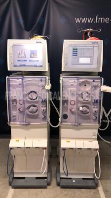 Lot of 2 Fresenius Dialysis 5008 - S/W V4.57/V3.95 - count 50326/50260 hours (Both power up)