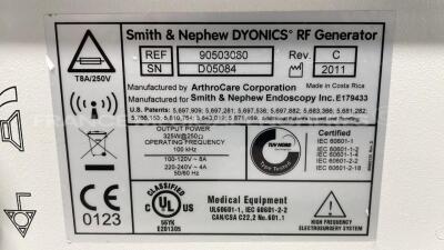 Smith and Nephew Electrosurgical Unit Dyonics RF System - YOM 2011 (Powers up) - 5