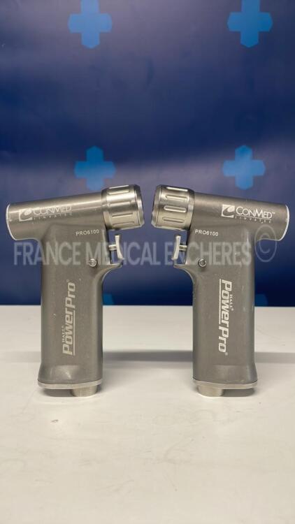 Lot of 2 ConMed/Linvatec Single Trigger Drills Pro 6100 Hall PowerPro - Both Untested