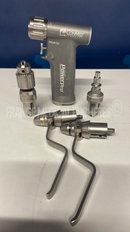 Conmed/Linvatec Single Trigger Drills Pro 6100 Hall PowerPro w/ Hall Wire Driver Pro 6120 and Hall Pin Driver Pro 6132 and Hall OMIN40-003 and AO Drill Pro 2036 - Untested