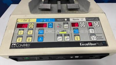 ConMed Electrosurgical Unit Excalibur Plus w/ Footswitch (Powers up) - 5