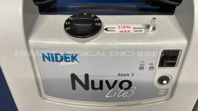 Lot of 2 Nidek Oxygen Concentrators Nuvo Lite 3 Mark 5 (Both power up) - 8