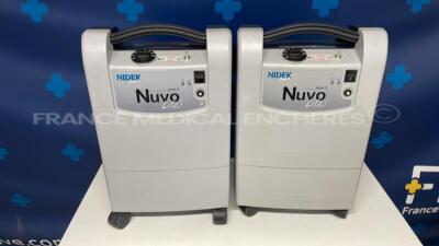 Lot of 2 Nidek Oxygen Concentrators Nuvo Lite 3 Mark 5 (Both power up)