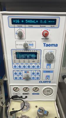 Taema Ventilator Clarys 2000 count 2338 h (Powers up) - 4