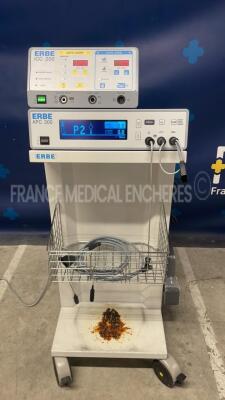 Lot of Erbe Electrosurgical Unit ICC 200EA and Erbe Electrosurgical Unit APC 300 YOM 2002 (Both power up)