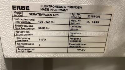 Lot of Erbe Electrosurgical Unit ICC 200EA and Erbe Electrosurgical Unit APC 300 YOM 2002 (Both power up) - 10
