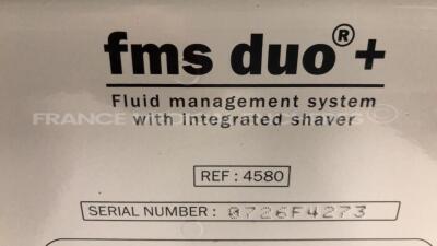 FMS Arthroscopy Shaver System Duo Plus with Footswitch - no power cable (Powers up) - 7