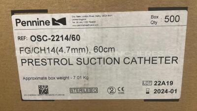Lot of Pennine Prestrol Suction Catheters - 60cm (4,7mm) - 8