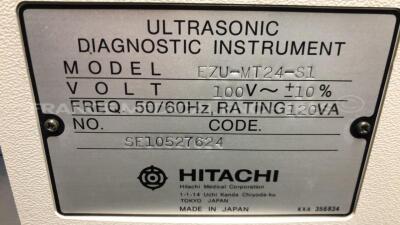Hitachi Ultrasound EZU-MT24-S1 - S/W V04-08A w/ Mitsubishi Printer P93 and Footswitch (Powers up) - 8