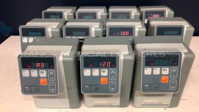 Lot of 11 Ivac Volumetric Pumps Modele 598 - YOM 2000/2001/2002/2004/2005/2006 - no power cables (All power up)