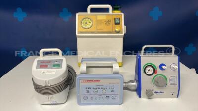 Lot of Baxter Pressure Regulator EasySpray - YOM 2014 and KanMed Infant Warmer Baby Warmer 50W and Meda Blood and Infusion Warmer AstoTherm and MGE Suction Pump SAM12 - All power up