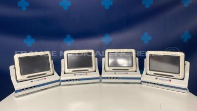 Lot of 4 Capsule Neuron Patient Monitors DC-NU-UMPC - YOM 2012 w/ Capsule Neuron Docking Stations DC-NU-DS - YOM 2012 - Untested due of the missing power cables