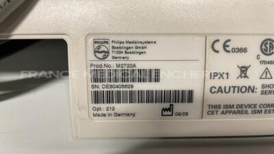 Philips Fetal Monitor Avalon CTS w/ TOCO Probe (Toco probe to be repaired) and ECG Probe and US Probe - YOM 2008 (Powers up) - 9