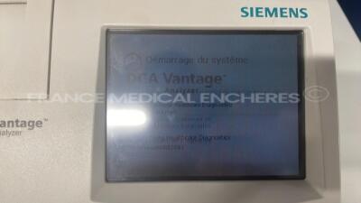 Lot of 2 Siemens Multi Parameter Analyzers for glycemic control DCA Vantage - S/W 4.4.0.0 - w/ barcode scanner - 10 boxes of 10 reagent kits DCA system hemoglobin A1c expiration date 04/2023 (Powers up) - 4