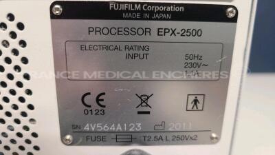 Lot of Fujifilm Processor EPX-2500 - YOM 2011 and Fujifilm/Fujinon Keyboard DK-2500 (Powers up) - 6
