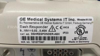 GE Vital Signs Monitor Dash Responder - YOM 2001 - no power due to missing battery charger - 5