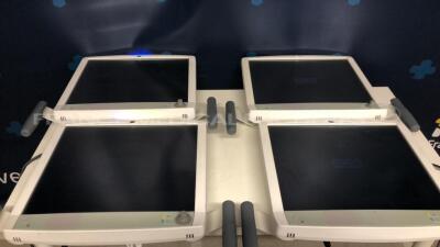 Lot of 4 GE Monitors D 19KT Display - YOM 2009 - no power cables (All power up)