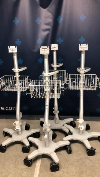 Lot of 4 Trolleys for Spacelabs Patient Monitor Qube