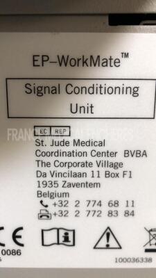 Lot of St Jude Medical Cardiac Stimulator EP-4 - YOM 2015 w/ ST Jude Medical Signal Conditioning Unit EP-WorkMate - YOM 2011 w/ ECG sensors - untested due to the missing monitor (Both power up) - 12