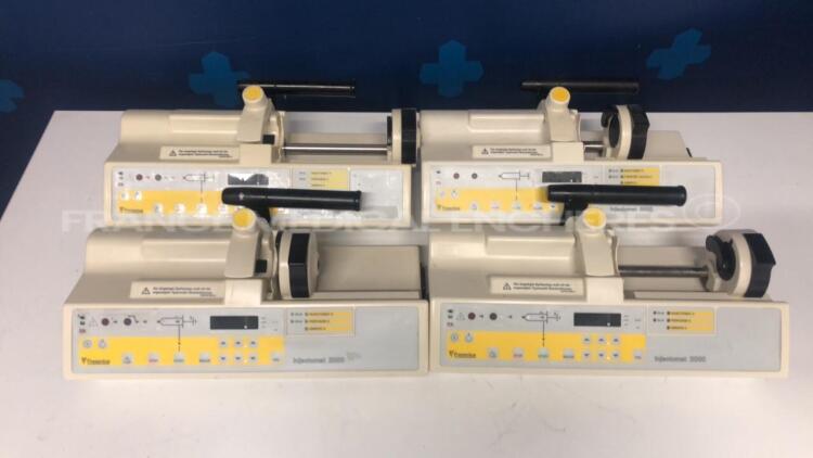 Lot of 4 Fresenius Syringe pumps Injectomat 2000 (All power up)