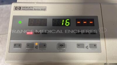 Hewlett Packard Fetal Monitor Series 50IP w/ TOCO Probe and US Probe (Powers up) - 6