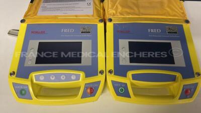 Lot of 2 Schiller Defibrillators FRED - Untested due to missing batteries - 2