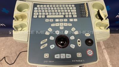 BK Medical Utrasound Falcon 2101 w/ Footswitch and BK Medical Probe 8816 - untested because of unfunctional plug (Powers up) - 5