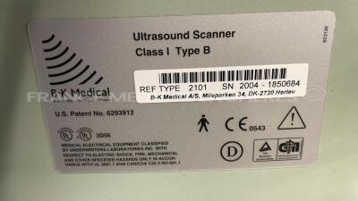 BK Medical Utrasound Falcon 2101 w/ Footswitch and BK Medical Probe 8816 - untested because of unfunctional plug (Powers up) - 11
