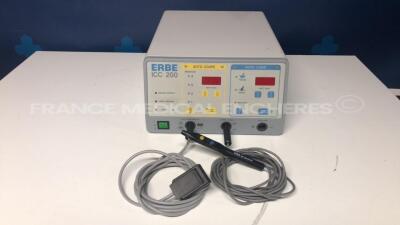 Erbe Electrosurgical Unit ICC 200 - w/ Erbe Handpieces 20190-065 and 20194-057 (No power)