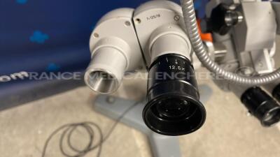 Zeiss Microscope OPMI-1-F w/ Dual Binoculars - 12.5X - Missing one optic (Powers up) - 8