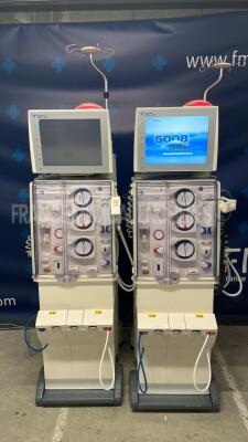 Lot of 2 Fresenius Dialysis 5008 Cordiax - YOM 2015 - S/W 4.57 Count 18663H and 19513H (Both power up)