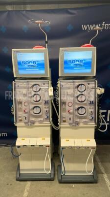 Lot of 2 Fresenius Dialysis 5008 Cordiax - YOM 2015 - S/W 4.57 Count 18663H and 19513H (Both power up) - 2