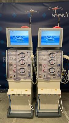 Lot of 2 Fresenius Dialysis 5008 Cordiax - YOM 2015 and 2014 - S/W 4.57 Count 17892H and 20571H (Both power up)
