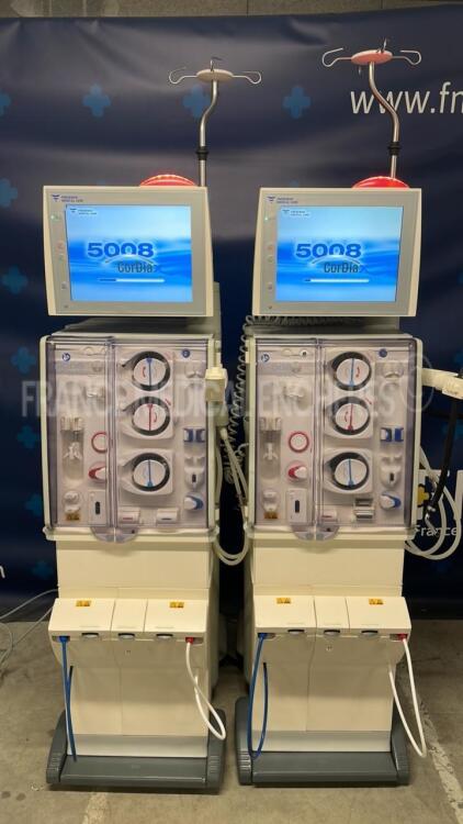 Lot of 2 Fresenius Dialysis 5008 Cordiax - YOM 2015 and 2014 - S/W 4.57 Count 17892H and 20571H (Both power up)