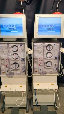 Lot of 2 Fresenius Dialysis 5008 Cordiax - YOM 2015 - S/W 4.57 Count 19809H and 18397H (Both power up)