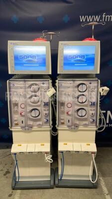 Lot of 2 Fresenius Dialysis 5008 Cordiax - YOM 2015 - S/W 4.57 Count 17704H and 19622H (Both power up)