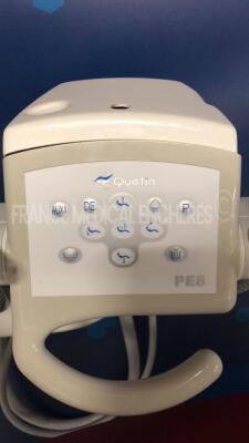 Quetin Dental Chair PE8 Twin - YOM 2015 -Broken handpiece holder w/ 2X Bien Air Micromotors MCX - Satelec Acteon Scaler Newtron - LD minilight - elevating untested (Powers up) - 10