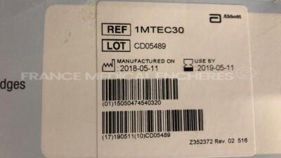 Lot of 10 Convatex Protective Powder Orahesive 25535 use by 10/2021 and 10 Convatex Protective Paste Orabase 129730 use by 09/2021 and 65 Abbott Disposable Unfolder Platinium 1 Series Cartridges 1MTEC30 use by 05/2018 and 1 Smiths medical Portex Tracheo - 7