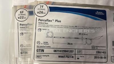 Lot of Boston Scientific Microcatheters Renegade STC18 Angled / Straight and Boston Scientific Ureteral Stents Percuflex Plus and Cogentix Medical Bulking Agents MPQ-2.5 and Axium Lead Extentsion Kits (50cm° MN20550-50 and Axium Small Curve Delivery Sheat - 4