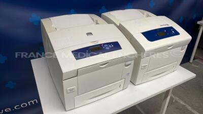 Lot of 2 Xerox Printers ColorQube 8570 /8560 2400 DPI Windows and Mac compatible - no power cables (Both power up) - 3