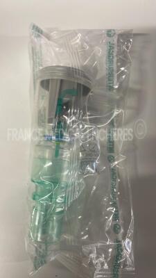 Lot of Armstrong Medical Peep Valves AMPV9010 and Intersurgical Fixed Valve Peep Valve Presets (10cm) and Intersurgical Superset Straight Catheter Mounts (70mm-150mm) 3504000 and Intersurgical Adult Aerosol Masks Ecolite 1188015 - 7