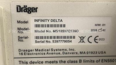 Drager Patient Monitor Infinity Delta - YOM 2006 - no power supply (No power) - 4